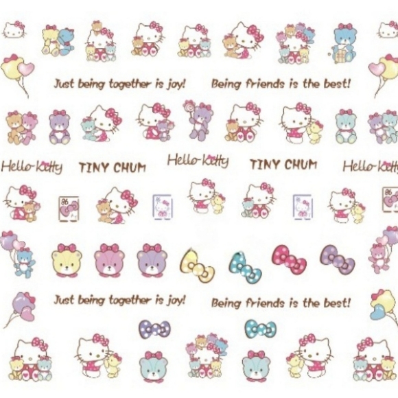 NWT Hello Kitty Nail Art Design Stickers N°1 FRIENDSHIP! - Picture 4 of 14